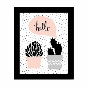 Tavla Floral med Ram Flerfärgad 23,5x28,5 cm - Inredning Begränsat erbjudande