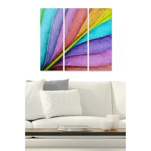 Canvastavla Floral 3-pack Flerfärgad 20x50 cm - Inredning Fri frakt