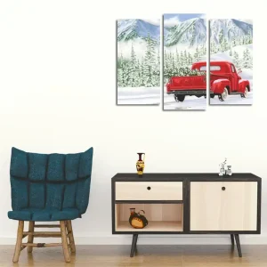 Dekorativ Canvastavla 3-Delar 45x20 cm Flerfärgad - Inredning Fynd