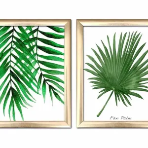 Rabatter Tavla Floral med Ram 2-pack Flerfärgad 23,5x28,5 cm - Inredning