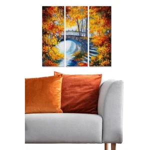 Canvastavla Scenic 3-pack Flerfärgad 20x50 cm - Inredning Begränsat erbjudande