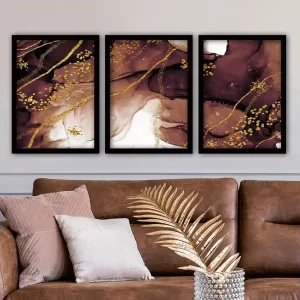 Decorative Framed Painting (3 Pieces) 35x45 - Inredning Extra rabatt