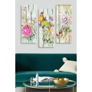 Decorative MDF Painting (3 Pieces) 20x50 - Inredning Snabb frakt