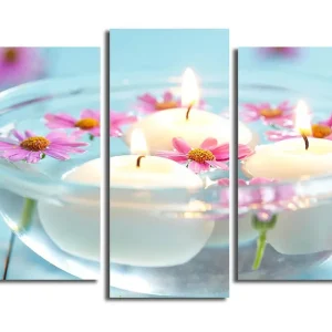 Beställ idag Canvastavla 3-pack Flerfärgad 20x39 cm - Inredning