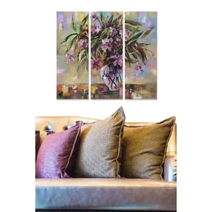 Kampanj Canvastavla Abstract 3-pack Flerfärgad 20x50 cm - Inredning