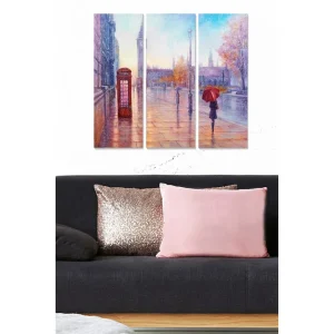 Endast denna vecka Canvastavla City 3-pack Flerfärgad 20x50 cm - Inredning