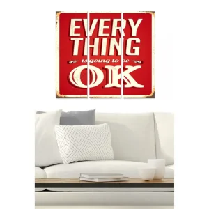Canvastavla Sayings 3-pack Flerfärgad 20x50 cm - Inredning Billigare