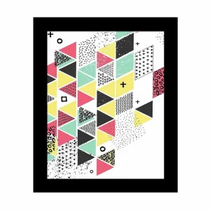 Tavla Geometric med Ram Flerfärgad 23,5x28,5 cm - Inredning Populärt val