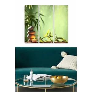 Canvastavla Floral 3-pack Flerfärgad 20x50 cm - Inredning Expressleverans