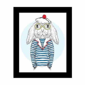 Beställ nu Tavla Animal med Ram Flerfärgad 23,5x28,5 cm - Inredning
