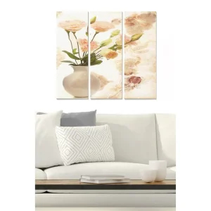 Tavla Floral 3-pack Flerfärgad 20x50 cm - Inredning Endast denna vecka