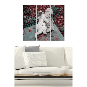 Tavla Floral 3-pack Flerfärgad 20x50 cm - Inredning risnedsättning