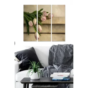 Canvastavla Floral 3-pack Flerfärgad 20x50 cm - Inredning Endast idag