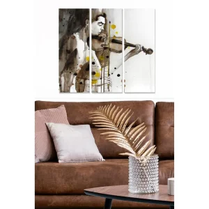 Canvastavla Abstract 3-pack Flerfärgad 20x50 cm - Inredning Premium