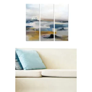 Endast denna vecka Canvastavla Abstract 3-pack Flerfärgad 20x50 cm - Inredning