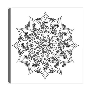 Dekorativ Canvastavla 30x30 cm Vit|Svart - Inredning Rabatter