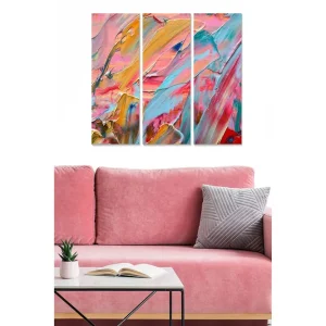 Canvastavla Colorful 3-pack Flerfärgad 20x50 cm - Inredning I lager