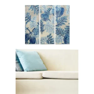 Utförsäljning Tavla Floral 3-pack Flerfärgad 20x50 cm - Inredning