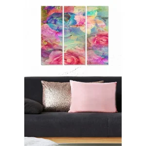 Trygg betalning Tavla Floral 3-pack Flerfärgad 20x50 cm - Inredning