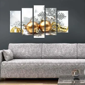 Snabb leverans Dekorativ MDF-målning 5-Delar 20x60 cm Flerfärgad - Inredning
