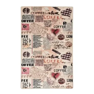 Trygg betalning KOFFIE Matta 80x150 cm Flerfärgad/Sammet - Textilier & mattor