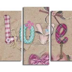 I lager Canvastavla Kitchen 3-pack Flerfärgad 20x39 cm - Inredning
