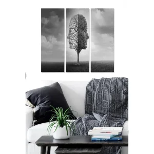 Canvastavla Abstract 3-pack Flerfärgad 20x50 cm - Inredning Snabb leverans