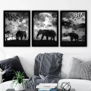 Lägg i varukorgen Dekorativ inramad målning 3-Delar 35x45 cm Flerfärgad - Inredning