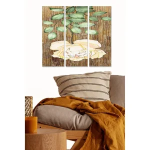 Canvastavla Floral 3-pack Flerfärgad 20x50 cm - Inredning Premium