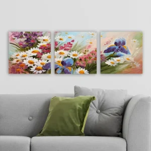 Premium Dekorativ Canvastavla 3-Delar 30x30 cm Flerfärgad - Inredning