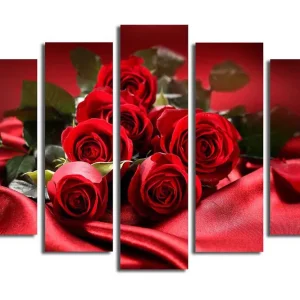 Canvastavla 5-pack Flerfärgad 19x60 cm - Inredning Begränsad tid