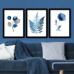 Dekorativ inramad målning 3-Delar 35x45 cm Flerfärgad - Inredning Rabatt