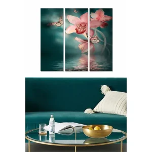 Tavla Floral 3-pack Flerfärgad 20x50 cm - Inredning Sänkt pris