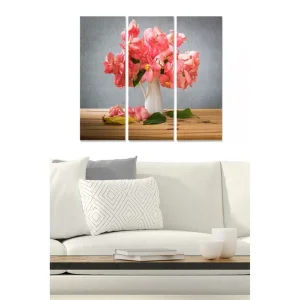 Tavla Floral 3-pack Flerfärgad 20x50 cm - Inredning Fynd
