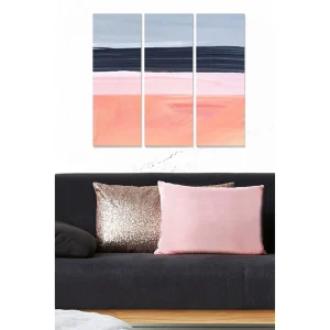 Kundfavorit Canvastavla Abstract 3-pack Flerfärgad 20x50 cm - Inredning