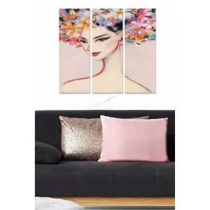 Lågt pris Canvastavla Abstract 3-pack Flerfärgad 20x50 cm - Inredning