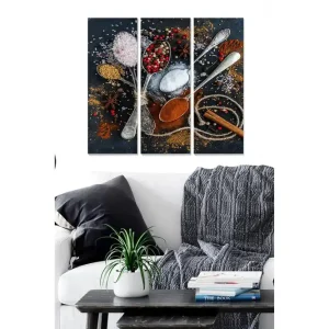 Canvastavla Kitchen 3-pack Flerfärgad 20x50 cm - Inredning Endast denna vecka