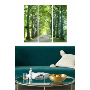 Begränsat erbjudande Canvastavla Scenic 3-pack Flerfärgad 20x50 cm - Inredning