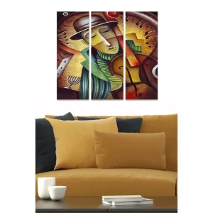 Tavla Music 3-pack Flerfärgad 20x50 cm - Inredning Säker betalning