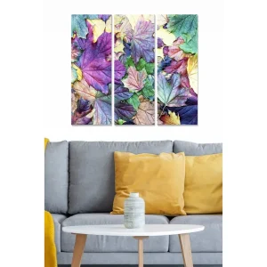 Canvastavla Floral 3-pack Flerfärgad 20x50 cm - Inredning Lågt pris