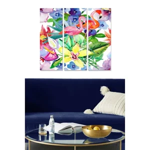 Populär Tavla Floral 3-pack Flerfärgad 20x50 cm - Inredning