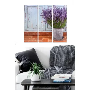 Nedsatt pris Canvastavla Floral 3-pack Flerfärgad 20x50 cm - Inredning