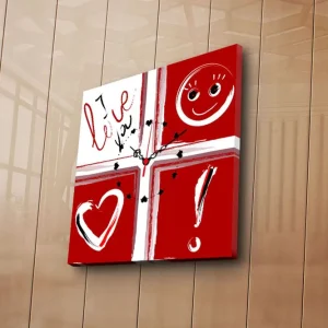 Beställ nu Dekorativ Väggklocka 45x45 cm Flerfärgad - Inredning