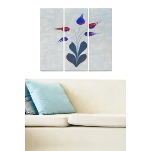 Bästa pris Tavla Floral 3-pack Flerfärgad 20x50 cm - Inredning
