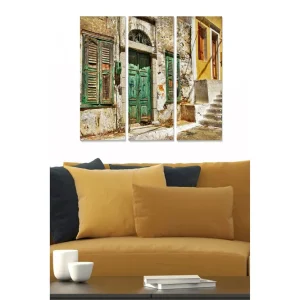 I lager Tavla Building 3-pack Flerfärgad 20x50 cm - Inredning