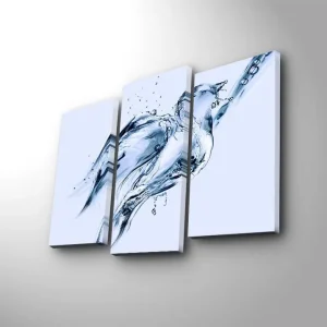 Dekorativ Canvastavla 3-Delar 45x20 cm Flerfärgad - Inredning I lager