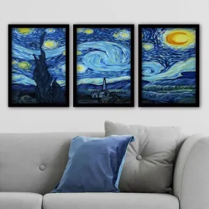 Rabatt Decorative Framed Painting (3 Pieces) 35x45 - Inredning