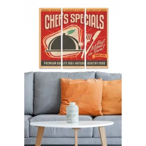 Tavla Advertisement 3-pack Flerfärgad 20x50 cm - Inredning Begränsad tid