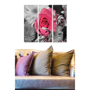Beställ nu Canvastavla Floral 3-pack Flerfärgad 20x50 cm - Inredning