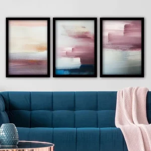 Begränsat antal Dekorativ inramad målning 3-Delar 35x45 cm Flerfärgad - Inredning